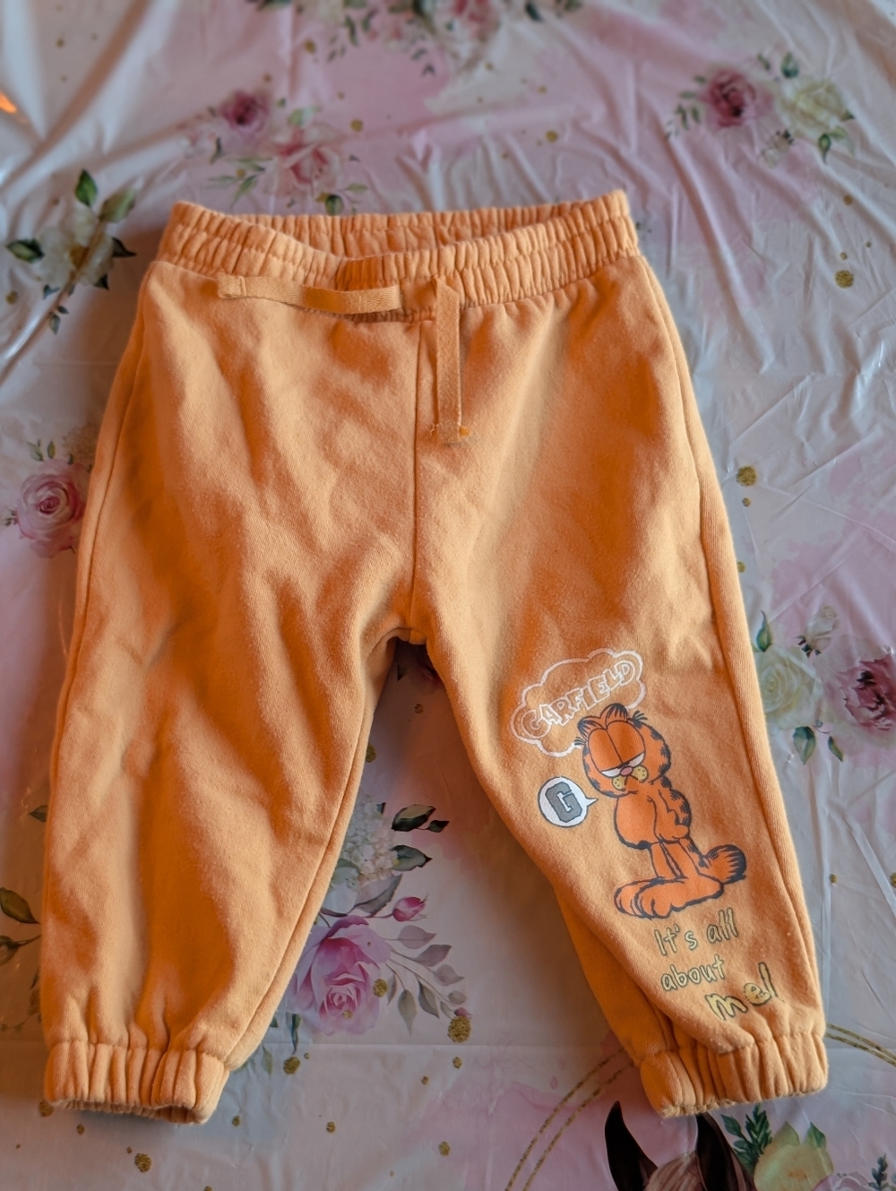 Primark Orange Kids Garfield Sweatpants/ Infant  9-12 Months